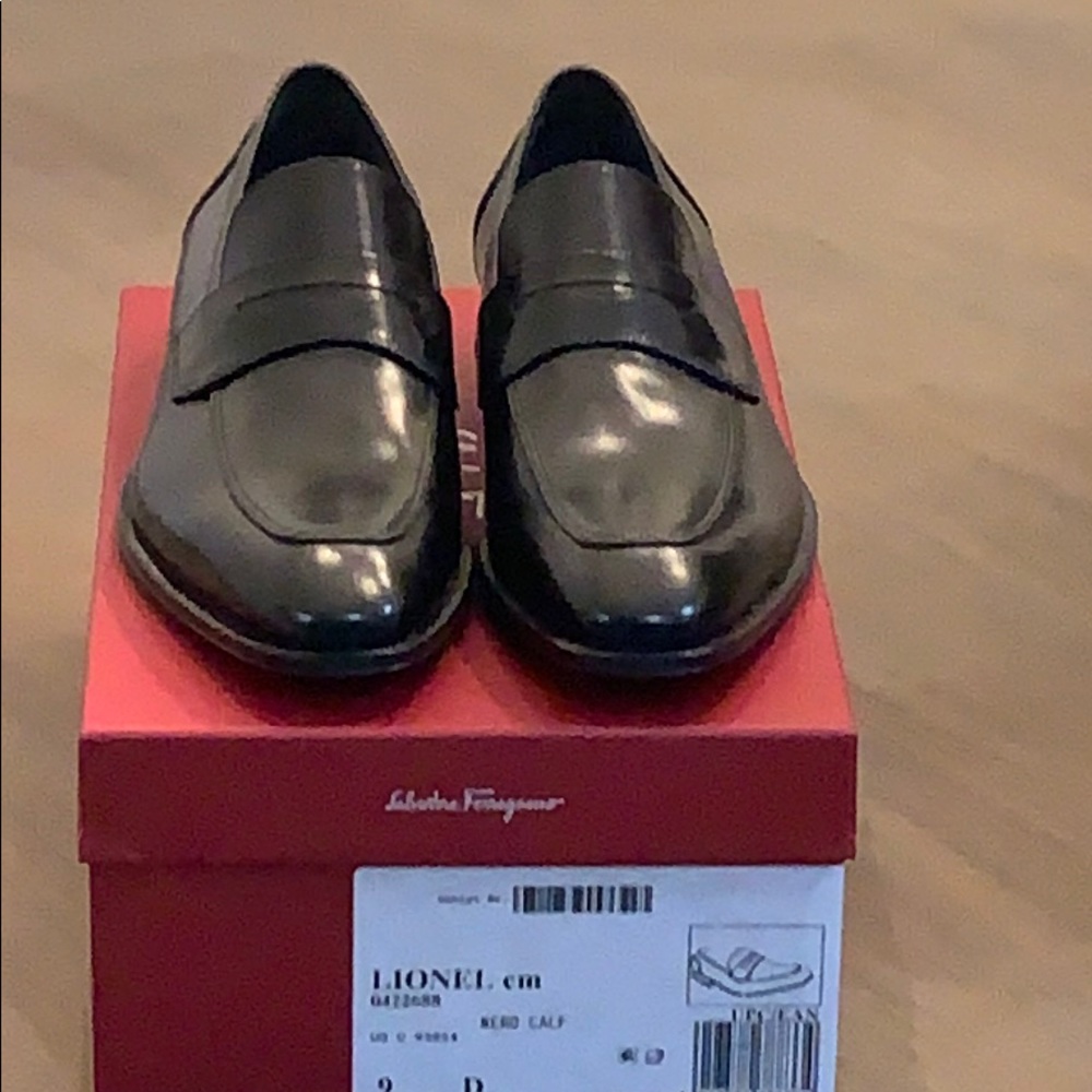 Salvatore Ferragamo Mens Lionel Nero Calf black  9